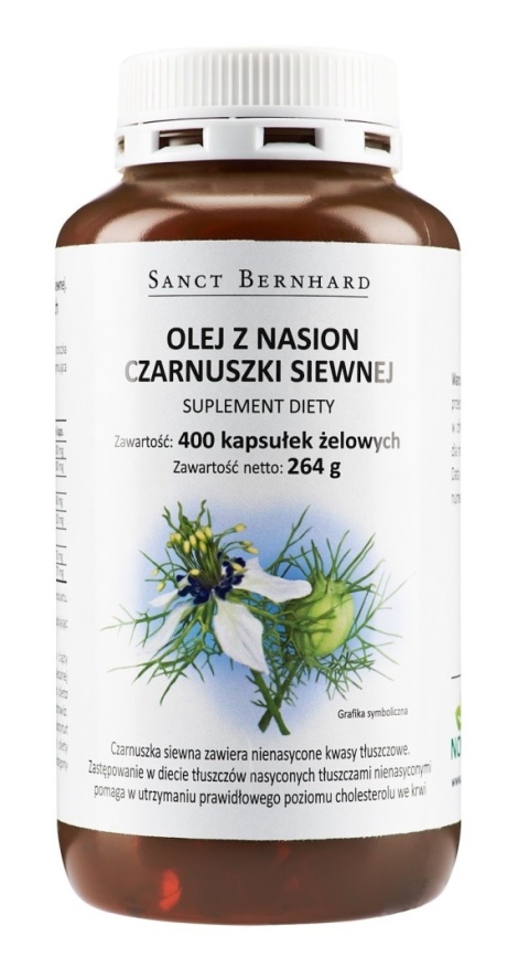 KRAUTERHAUS SANCT BERNHARD Olej z Czarnuszki siewnej 500 mg (400 kaps.)