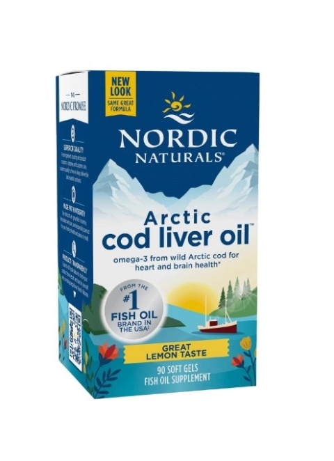 NORDIC NATURALS Arctic Cod Liver Oil Lemon (90 kaps.)