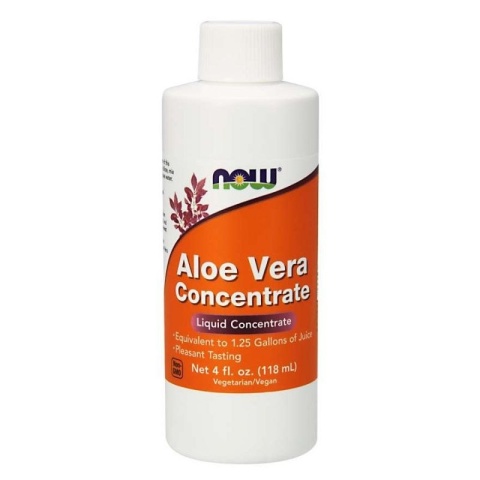 NOW FOODS Aloe Vera Concentrate - Aloes koncentrat z Liści Aloesu 40:1 (118 ml)