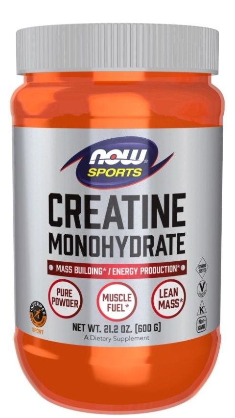 NOW FOODS Creatine Monohydrate Powder - Monohydrat Kreatyny Proszek (600 g)