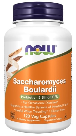 NOW FOODS Probiotyk Saccharomyces Boulardii (120 kaps.)