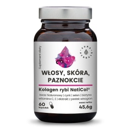 AURA HERBALS Kolagen Rybi NatiCol 800 mg - Włosy, Skóra, Paznokcie (60 kaps.)