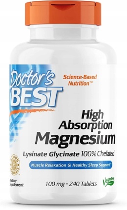 DOCTOR'S BEST High Absorption Magnesium - Magnez (240 tabl.)