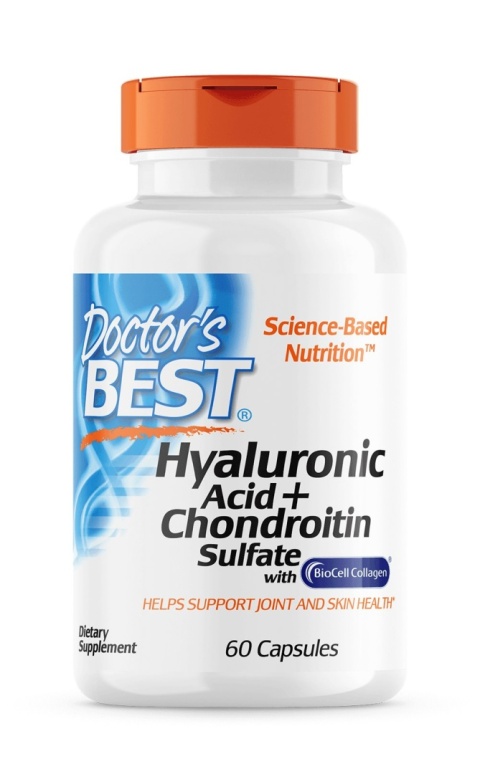 DOCTOR'S BEST Hyaluronic Acid + Chondroitin Sulfate with BioCell Collagen (60 kaps.)