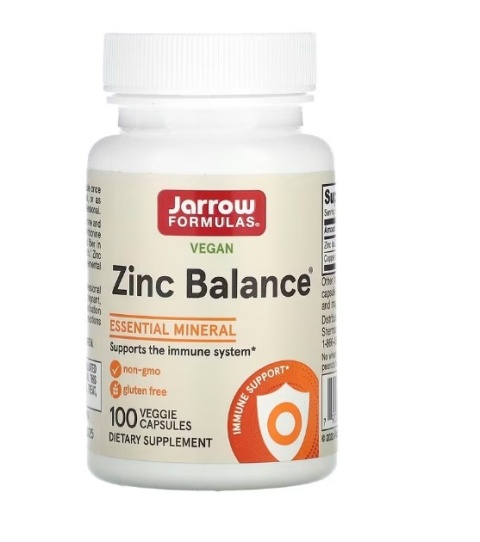 JARROW FORMULAS Cynk + Miedź - Zinc Balance (100 kaps.)