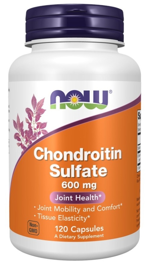 NOW FOODS Chondroitin Sulfate - Siarczan Chondroityny 600 mg (120 kaps.)