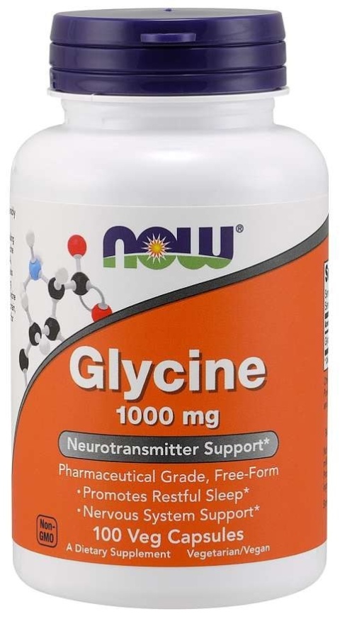 NOW FOODS Glycine - Glicyna 1000 mg (100 kaps.)
