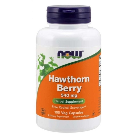 NOW FOODS Hawthorn Berry - Głóg Dwuszyjkowy 540 mg (100 kaps.)