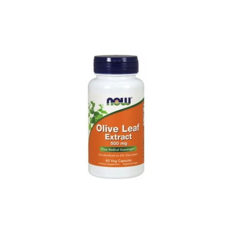NOW FOODS Olive Leaf extract - standaryzowany Liść Oliwny 500 mg (60 kaps.)