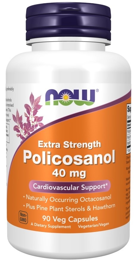 NOW FOODS Polikosanol Extra Strength 40 mg (90 kaps.)