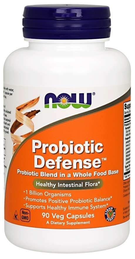 NOW FOODS Probiotic Defense - 13 szczepów bakterii (90 kaps.)