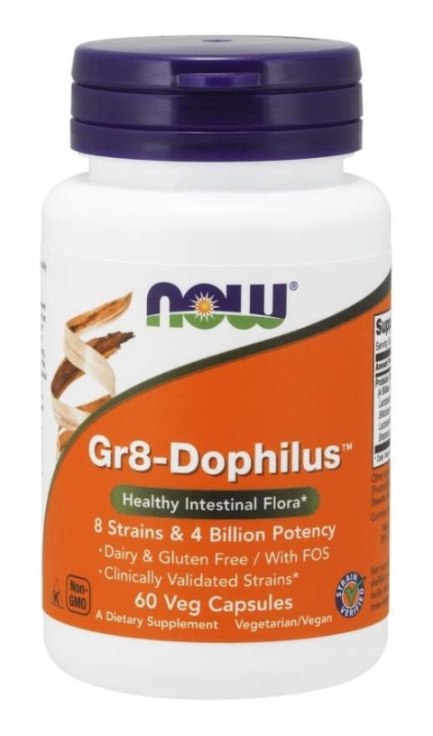 NOW FOODS Probiotyk Gr8-Dophilus (60 kaps.)