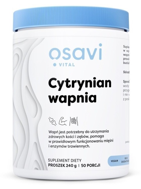 OSAVI Cytrynian wapnia w proszku (240 g)