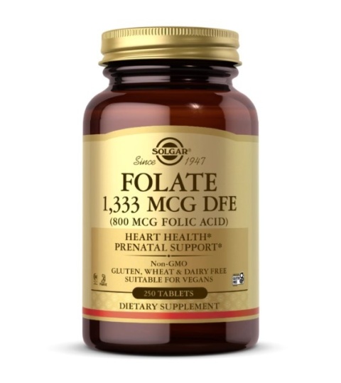 SOLGAR Folate 1333 mcg DFE (800 mcg Folic Acid) (250 tabl.)