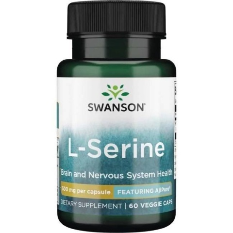 SWANSON AjiPure L-seryna 500 mg (60 kaps.)