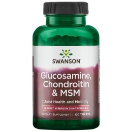 SWANSON Glucosamine, Chondroitin & MSM (120 tabl.)