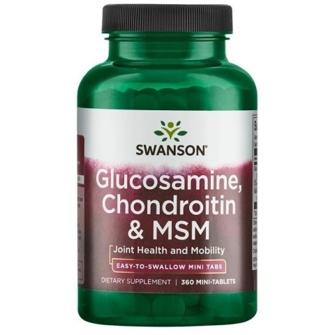 SWANSON Glukozamina / Chondroityna / MSM mini tabs (360 tabl.)
