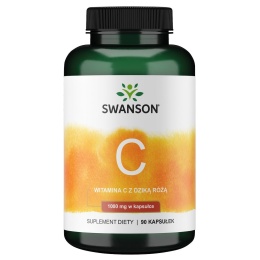 SWANSON Witamina C 1000 + dzika róża (90 kaps.)