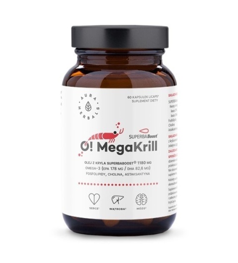 AURA HERBALS O! MegaKrill - olej z kryla 1180 mg (60 kaps.)
