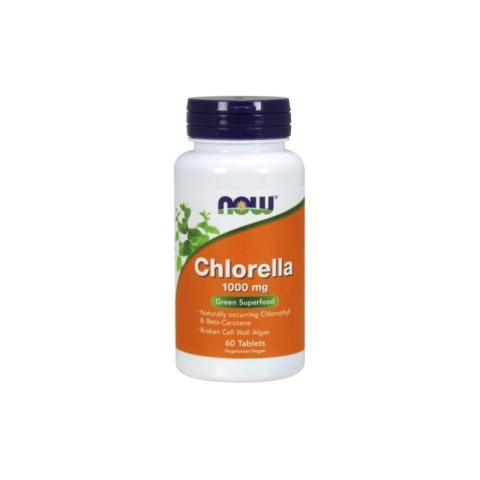 NOW FOODS Chlorella 1000 mg - rozerwane ściany komórkowe (60 tabl.)