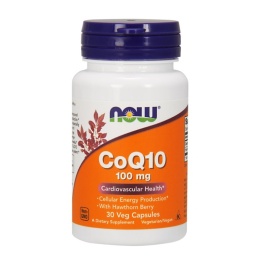 NOW FOODS Koenzym Q10 100 mg i Głóg 400 mg (30 kaps.)