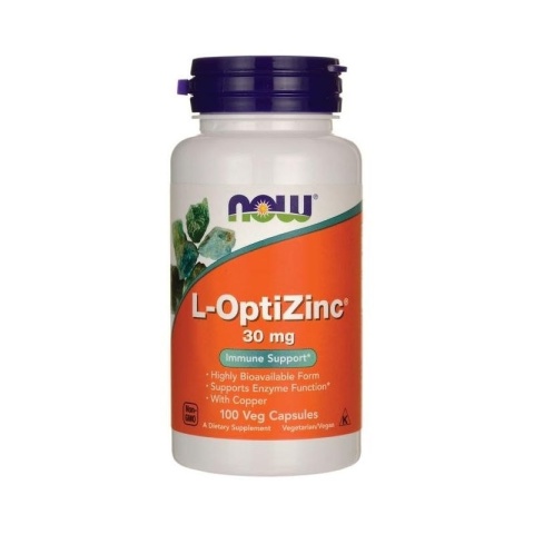 NOW FOODS L-OptiZinc - Cynk i Miedź (100 kaps.)