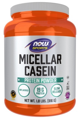 NOW FOODS Micellar Casein, Unflavored Powder - Kazeina Micelarna sport (816 g)