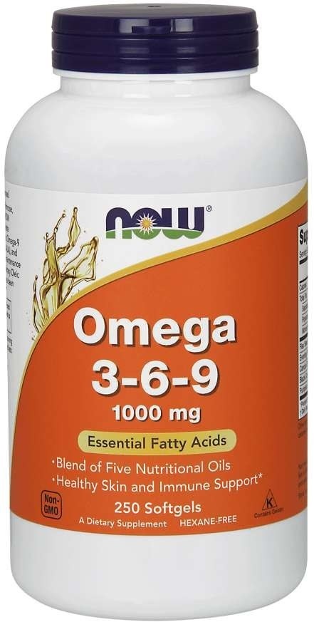 NOW FOODS Omega 3-6-9 (250 kaps.)