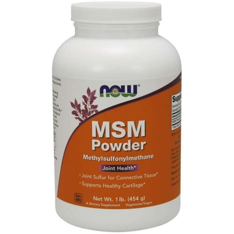 NOW FOODS Siarka MSM - Metylosulfonylometan (454 g)