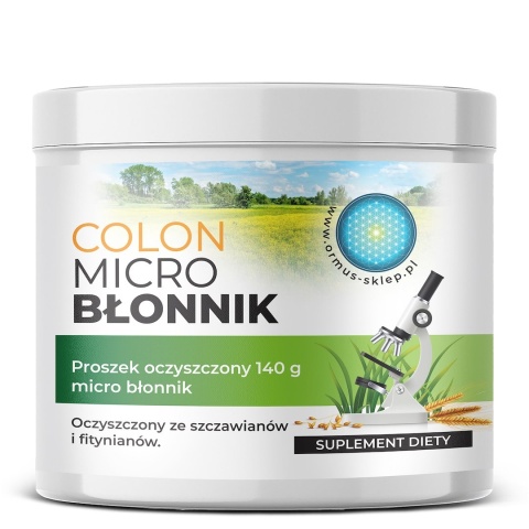 ORMUS Colon Micro Błonnik Drobnocząsteczkowy Proszek Oczyszczony ze Szczawianów i Fitynianów (140g)