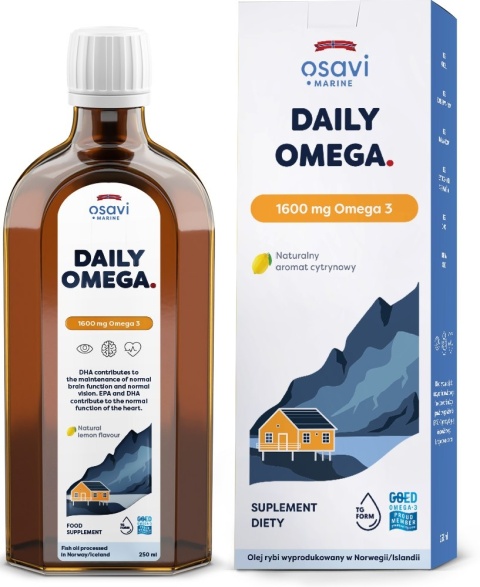 OSAVI Daily Omega 1600 mg - smak cytrynowy (250 ml)