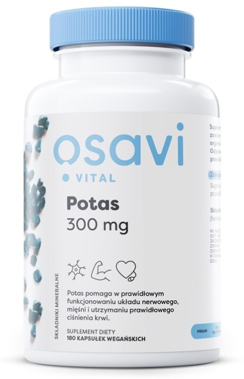 OSAVI Potas - Cytrynian Potasu 100 mg (180 kaps.)
