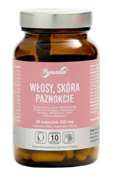 PANASEUS Włosy, Skóra, Paznokcie (50 kaps.)