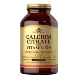 SOLGAR Calcium Citrate with Vitamin D3 (120 tabl.)