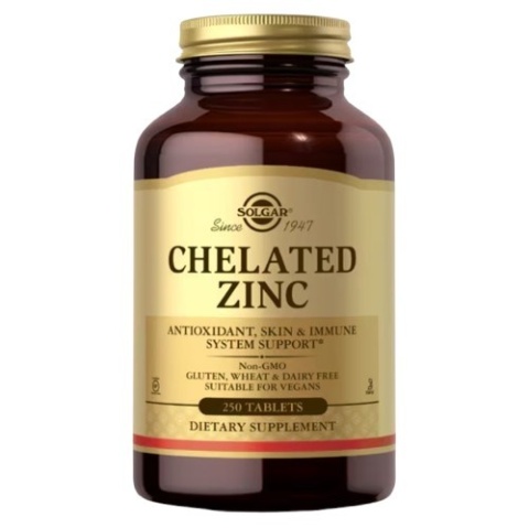 SOLGAR Chelated Zinc - Cynk Chelat (250 tabl.)