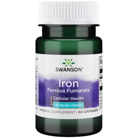 SWANSON Iron Ferrous Fumarate 18 mg (60 kaps.)