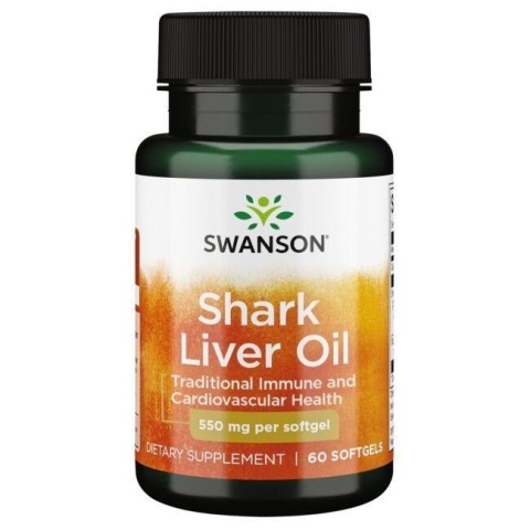 SWANSON Shark Liver Oil 550 mg (60 kaps.)