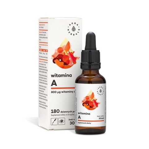 AURA HERBALS Witamina A - Suplement diety w kroplach (30 ml)