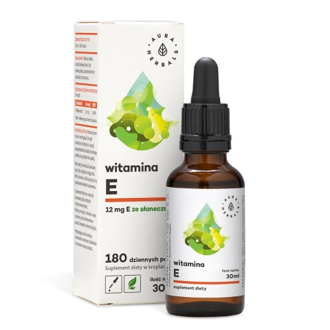 AURA HERBALS Witamina E - Suplement diety w kroplach (30 ml)