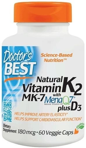 DOCTOR'S BEST Witamina K2 MK7 plus D3 (60 kaps.)