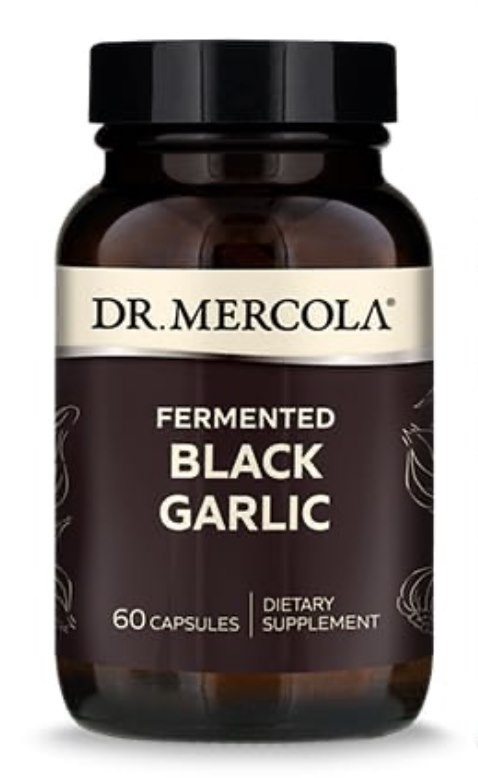 DR. MERCOLA Fermented Black Garlic - Fermentowany Czarny Czosnek (60 kaps.)