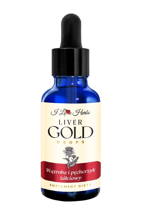 I LOVE HERRBS - LIVER Gold Drops WĄTROBA I PĘCHERZYK ŻÓŁCIOWY (50 ml)