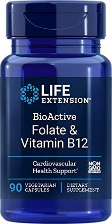 LIFE EXTENSION BioActive Foliany i Witamina B12 (90 kaps.)