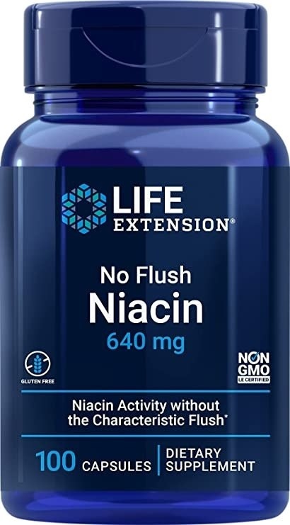 LIFE EXTENSION No Flush Niacin 640 mg (100 kaps.)