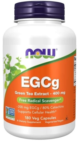 NOW FOODS EGCg Green Tea Extract - Zielona Herbata ekstrakt 400 mg (180 kaps.)