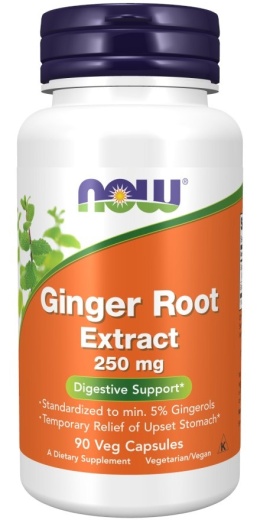 NOW FOODS Ginger Root Extract - Wyciąg z korzenia imbiru 250 mg (90 kaps.)