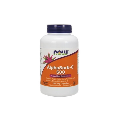NOW FOODS Neutralna Witamina C (Askorbinian Wapnia) - AlphaSorb-C 500 mg (180 kaps.)