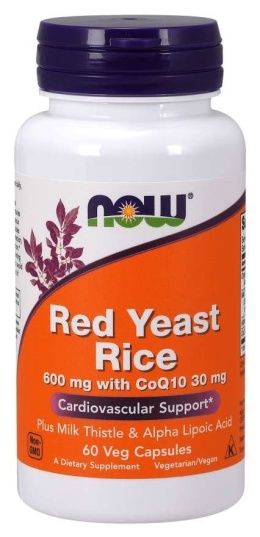 NOW FOODS Red Yeast Rice 600 mg with CoQ10 30 mg (60 kaps.)