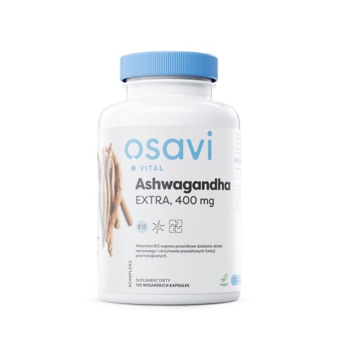 OSAVI Ashwagandha EXTRA 400 mg z wit. B12 (120 kaps.)