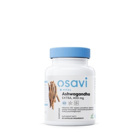 OSAVI Ashwagandha EXTRA 400 mg z wit. B12 (60 kaps.)